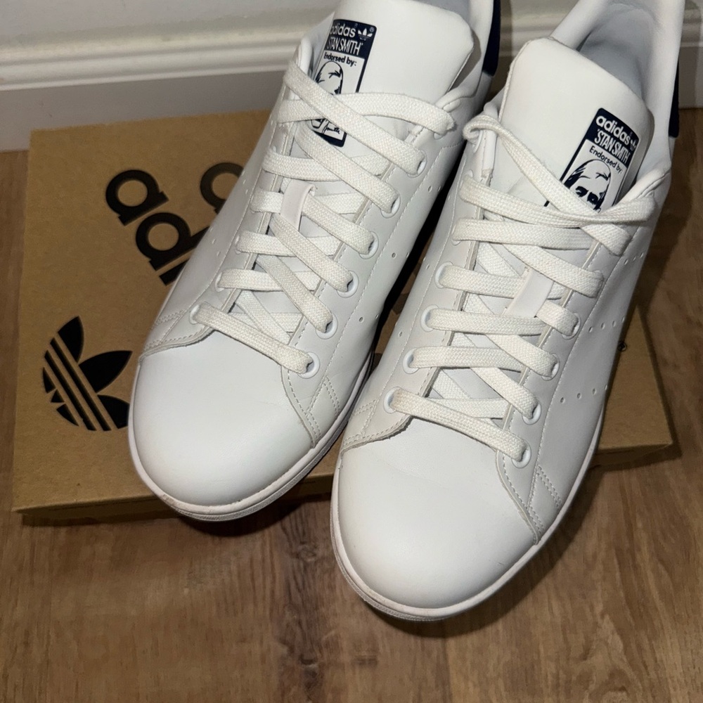 Adidas White Lace-Up Sneakers
